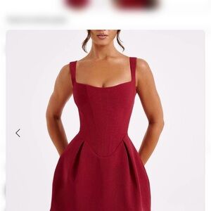 Baby boo janiyah mini dress - WINE in XS